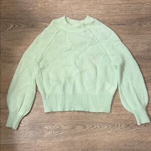 La Maille Sezane Mint Green Women's Sweater Mohair Merino Wool XS